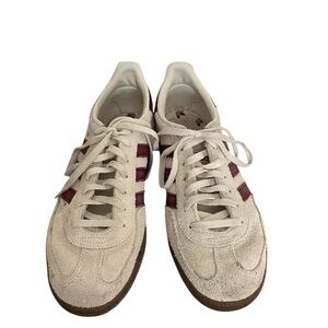 Adidas Cream and Burgundy Spezial Sneakers Size 8
